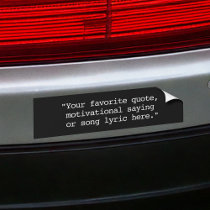 Create Your Own Custom Quote Bumper Sticker