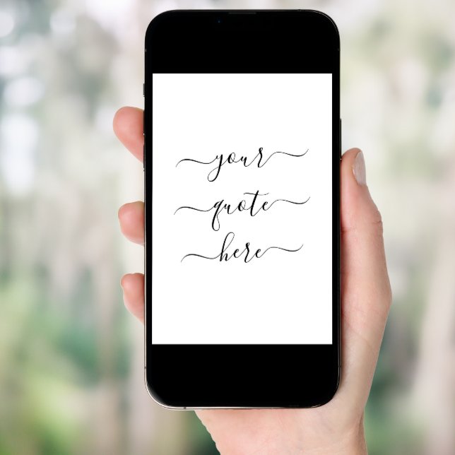 Create Your Own Custom Quote Elegant Script Framed Art (Front Digital)