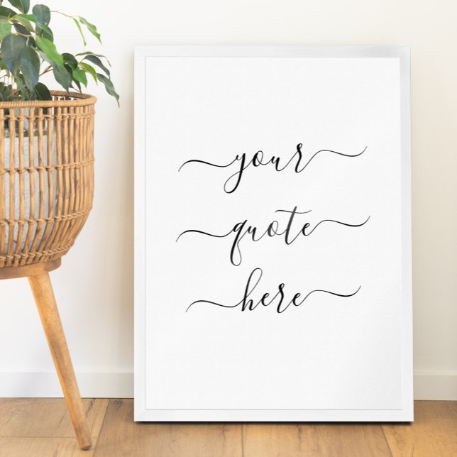 Create Your Own Custom Quote Elegant Script Framed Art (Creator Uploaded)