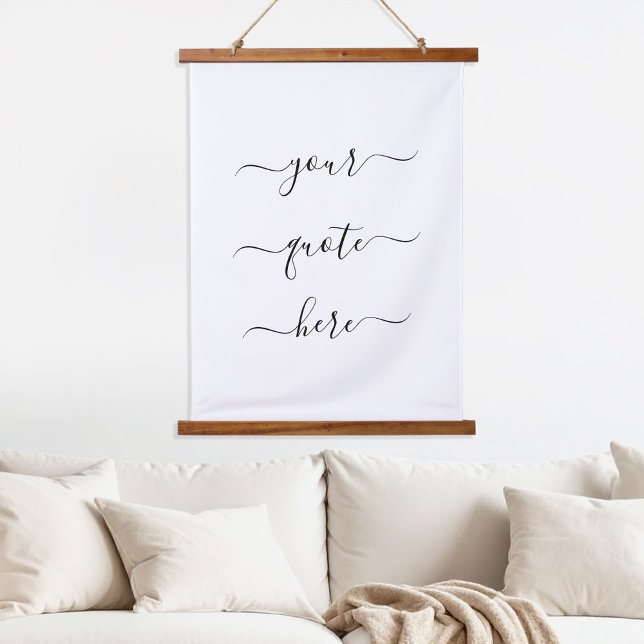 Create Your Own Custom Quote Elegant Script Hanging Tapestry (Creator Uploaded)