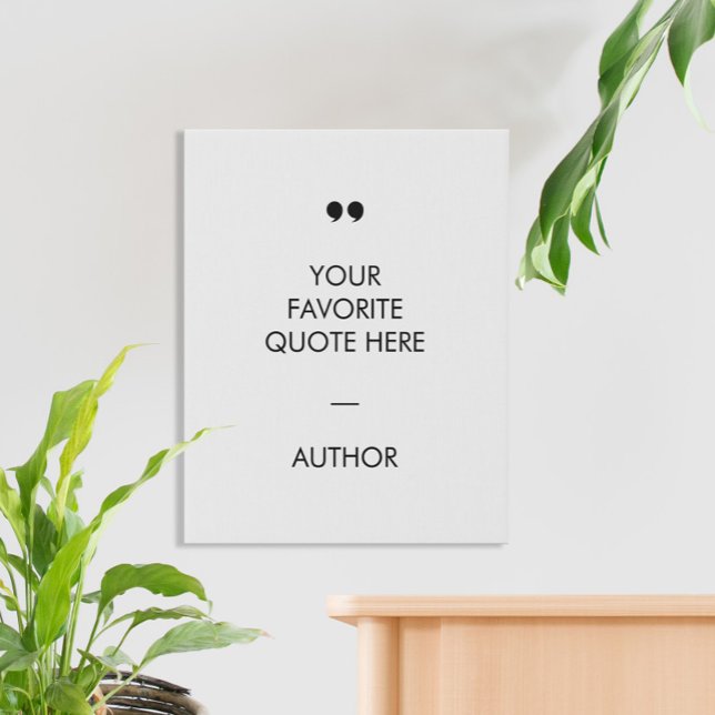 Create Your Own Custom Quote Faux Canvas Print (Creator Uploaded)