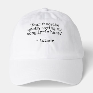 Create Your Own Custom Quote Hat
