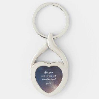 Create Your Own Custom Quote - Night Sky Keychain by LittleOlive at Zazzle