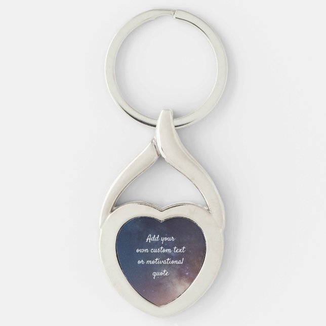 Create Your Own Custom Quote - Night Sky Keychain (Front)
