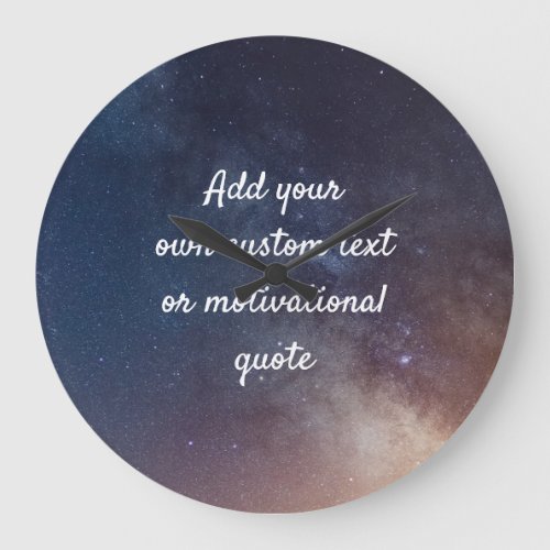 Create Your Own Custom Quote _ Night Sky Large Clock