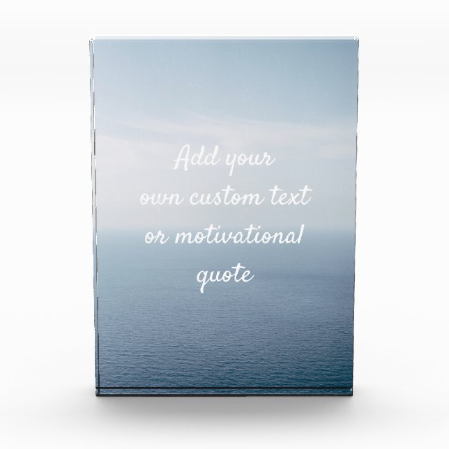 Create Your Own Custom Quote - Ocean Photo Block (Front)