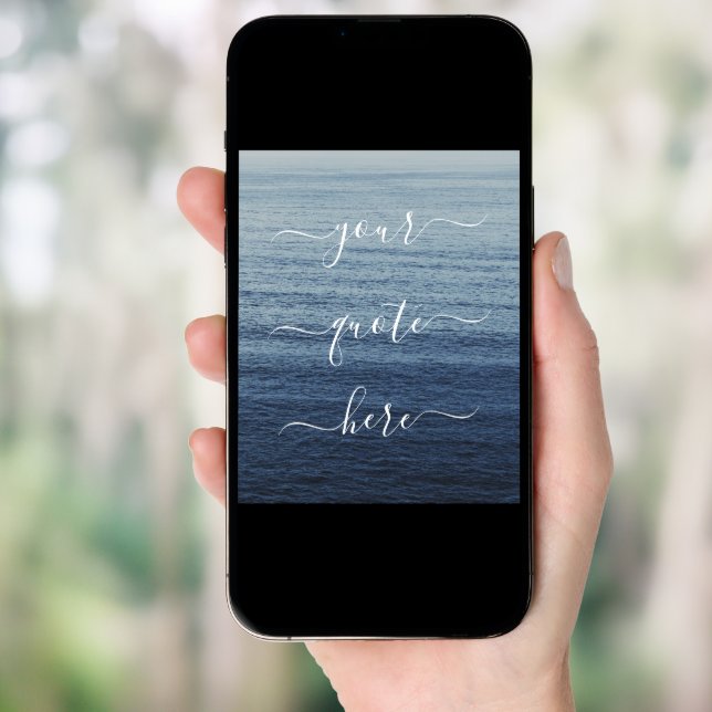 Create Your Own Custom Quote Ocean Poster (Front Digital)