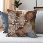 Create Your Own Custom Quote on Picture Throw Pillow<br><div class="desc">Create your own custom quote throw pillow featuring one of your favorite photos. Simply add your picture and personalized text in a minimalist typewriter style typography.</div>