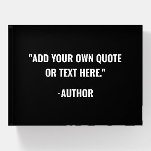 Create Your Own Custom Quote Paperweight