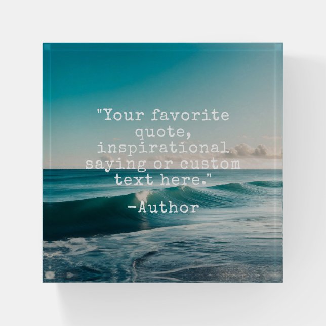 Create Your Own Custom Quote Paperweight (Front)