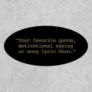 Create Your Own Custom Quote Patch