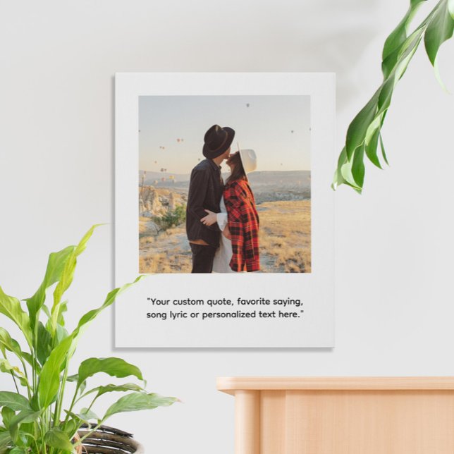Create Your Own Custom Quote Personalized Photo Faux Canvas Print (Creator Uploaded)