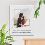 Create Your Own Custom Quote Photo Faux Canvas Print<br><div class="desc">Create your own custom quote and photo canvas wall art. Features your personalized text in classic typewriter typography and one of your favorite pictures in a brush stroke style.</div>