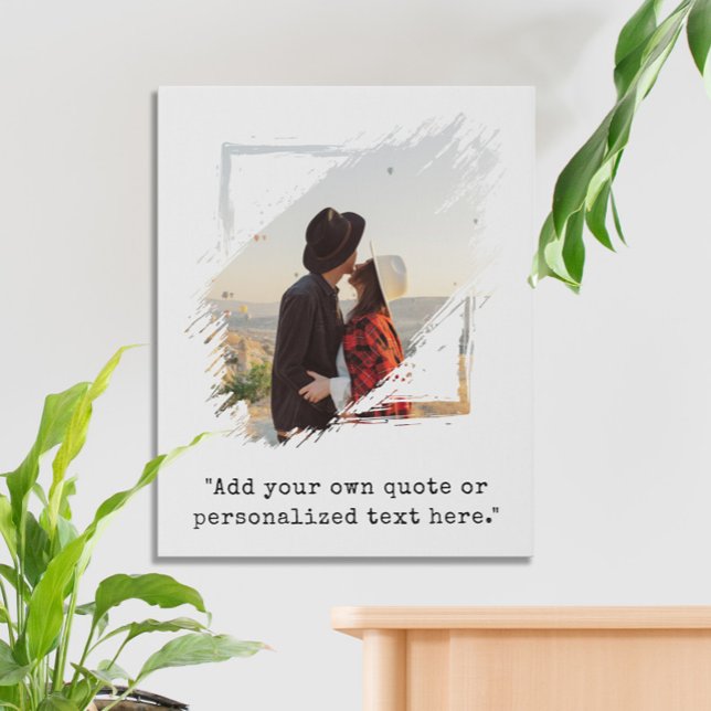Create Your Own Custom Quote Photo Faux Canvas Print (Creator Uploaded)