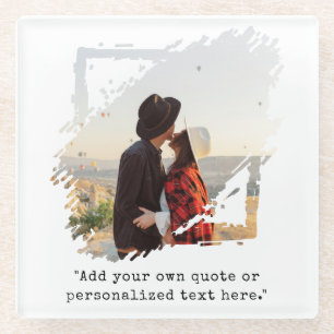 Create Your Own Custom Quote Photo Glass Coaster