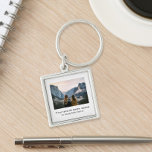 Create Your Own Custom Quote Photo Keychain<br><div class="desc">Create your own custom quote and personalized photo keychain. Features one of your favorite pictures and text in minimalist modern typography.</div>