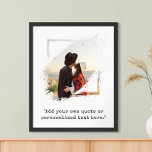 Create Your Own Custom Quote Photo Poster<br><div class="desc">Create your own custom quote and photo poster wall art. Features your personalized text in classic typewriter typography and one of your favorite pictures in a brush stroke style.</div>