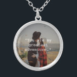 Create Your Own Custom Quote Photo Silver Plated Necklace<br><div class="desc">Create your own custom quote locket featuring one of your favorite photos. Simply add your picture and personalized text.</div>