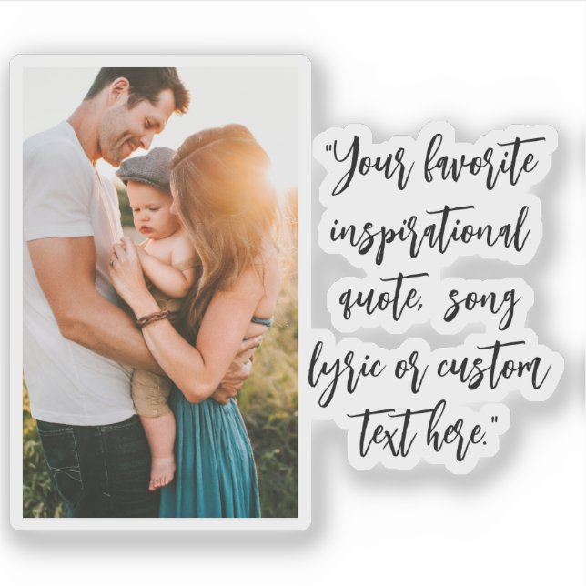 Create Your Own Custom Quote Photo Sticker (Front)