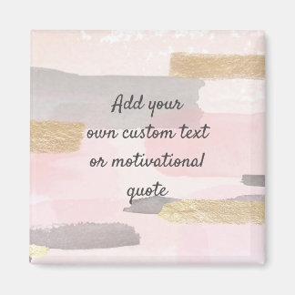 Create Your Own Custom Quote - Pink Gold Magnet