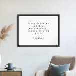 Create Your Own Custom Quote Poster<br><div class="desc">Create your own custom quote poster wall art. Features minimalist distressed typewriter typography that you can personalize with favorite motivational saying,  song lyric or custom text</div>