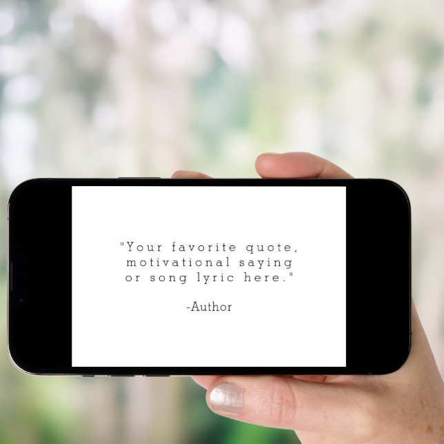 Create Your Own Custom Quote Poster (Front Digital)