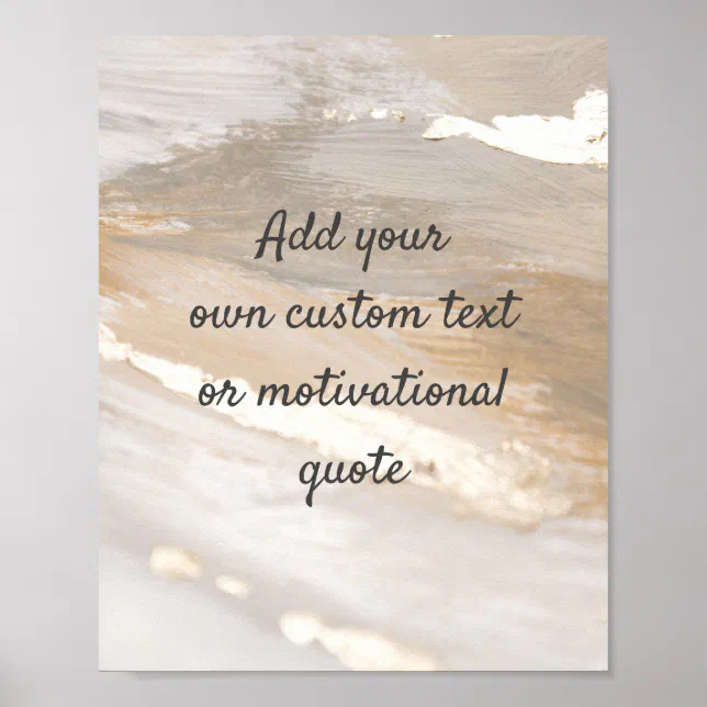 Create Your Own Custom Quote Poster - Neutral | Zazzle