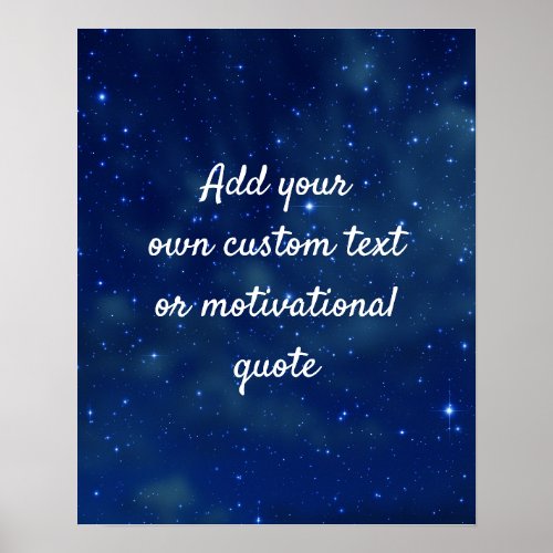 Create Your Own Custom Quote Poster _ Night Sky