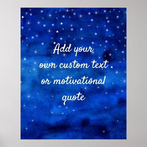 Create Your Own Custom Quote Poster _ Night Sky