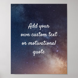 Create Your Own Custom Quote Poster - Night Sky