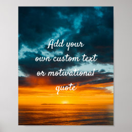 Create Your Own Custom Quote Poster - Ocean Sunset