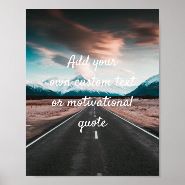 Create Your Own Custom Quote Poster - Open Road (Front)
