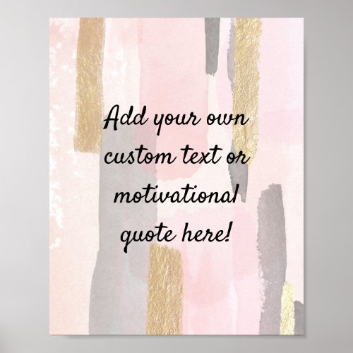 Create Your Own Custom Quote Poster _ Pink Grey