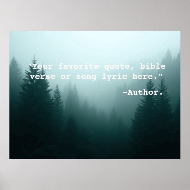 Create Your Own Custom Quote Poster Text & Image 2 (Front)