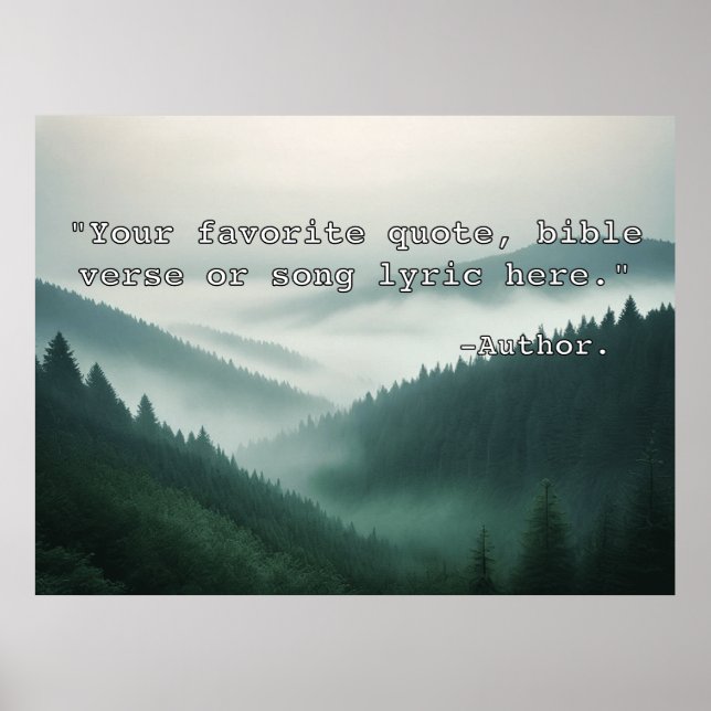 Create Your Own Custom Quote Poster Text & Image 3 (Front)