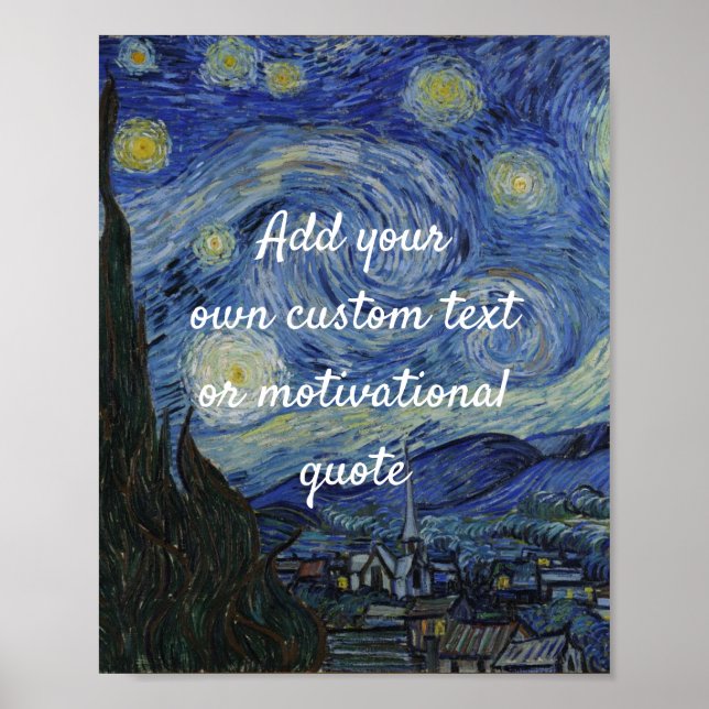 Create Your Own Custom Quote Poster - Van Gogh (Front)