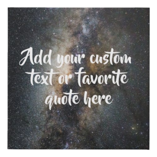 Create Your Own Custom Quote Space Faux Canvas Print