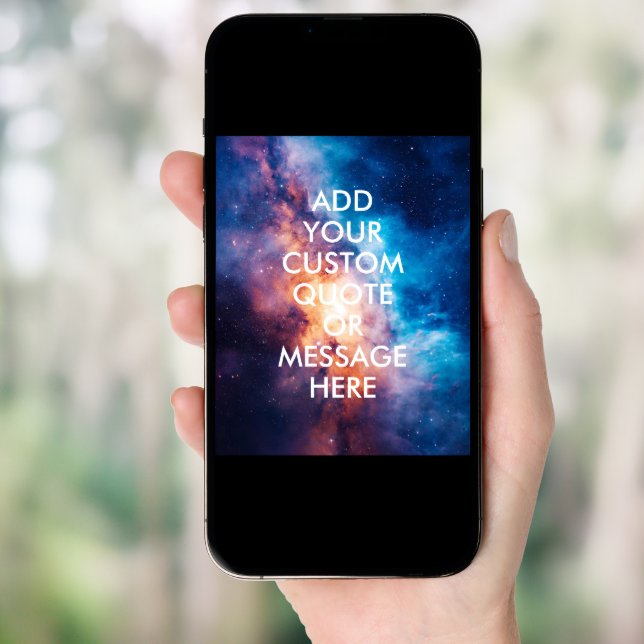 Create Your Own Custom Quote Space Galaxy Poster (Front Digital)