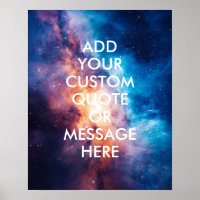 Create Your Own Custom Quote Space Galaxy