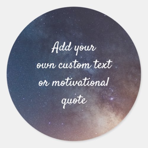 Create Your Own Custom Quote Sticker _ Night Sky