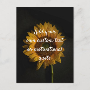 Create Your Own Custom Quote - Sunflower Postcard
