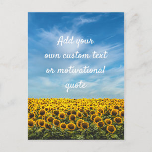 Create Your Own Custom Quote - Sunflowers Postcard