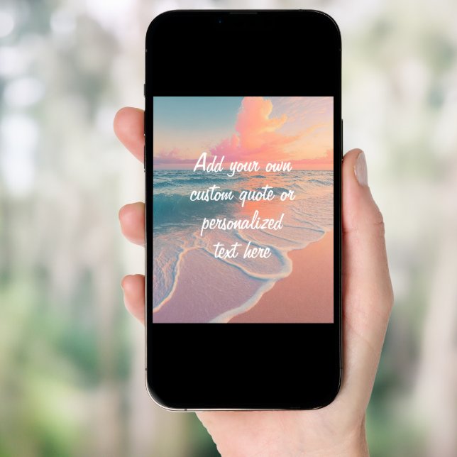 Create Your Own Custom Quote Sunset Beach Poster (Front Digital)