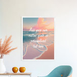 Create Your Own Custom Quote Sunset Beach Poster<br><div class="desc">Create your own custom quote poster wall art. Features minimalist script typography and sunset beach ocean landscape background.</div>