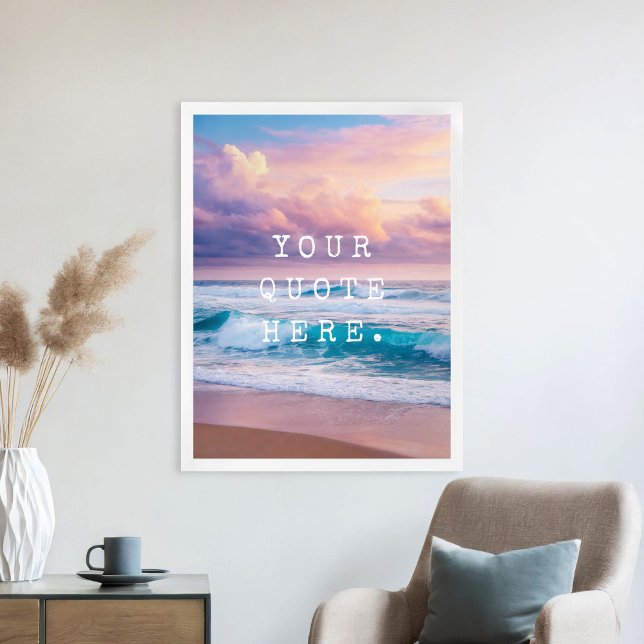 Create Your Own Custom Quote Sunset Ocean Poster (Creator Uploaded)