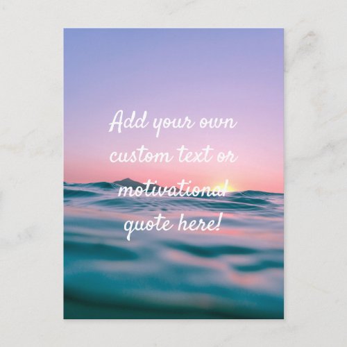 Create Your Own Custom Quote _ Sunset Sea Postcard