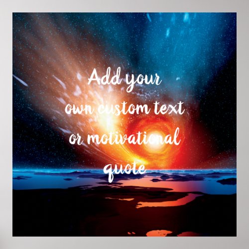 Create Your Own Custom Quote _ Sunset Starry Sky Poster