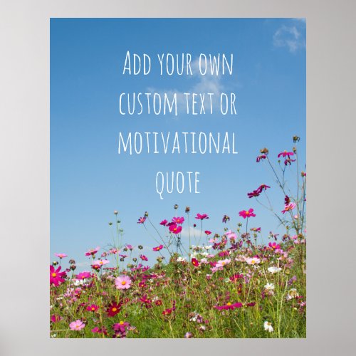Create Your Own Custom Quote  _ Wildflowers Poster