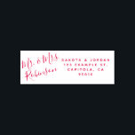 Create Your Own Custom Red Wedding Return Address Self-inking Stamp<br><div class="desc">Create Your Own Custom Red Wedding Return Address by Rubber Stamps.</div>