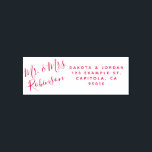 Create Your Own Custom Red Wedding Return Address Self-inking Stamp<br><div class="desc">Create Your Own Custom Red Wedding Return Address by Rubber Stamps.</div>